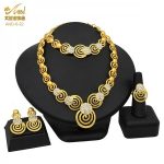 Dubai 24K Gold Plated 4Pcs Necklace Set-02