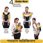 4-in-1 Premium Stylish High-Quality Baby Carrier with Strong Belt Bag ( Blue) - Image 2